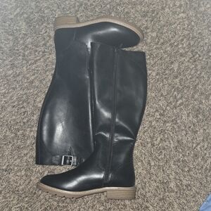 Time and Tru Black Over the Knee Boots